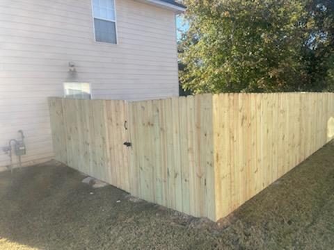 New wood privacy fence