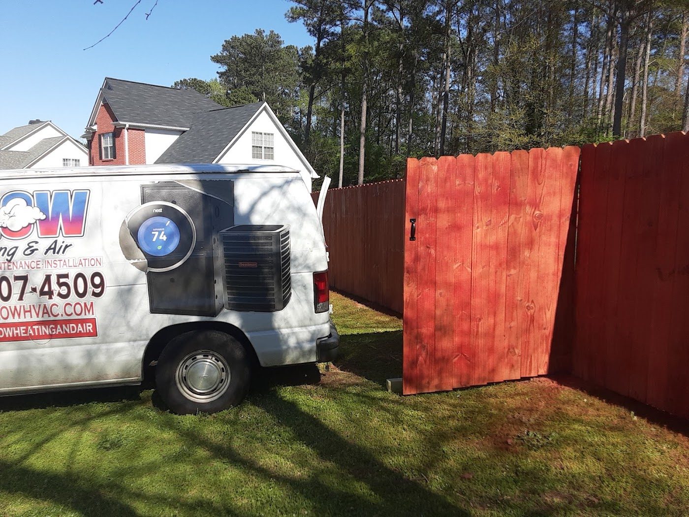 Fence staining